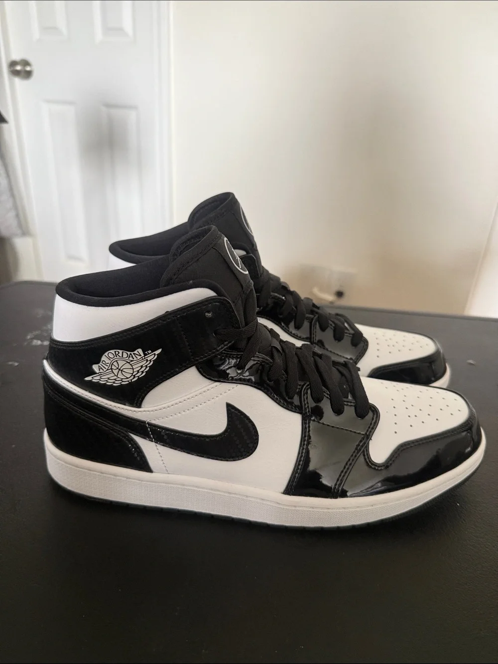 Jordan Black and White High-Top Sneakers